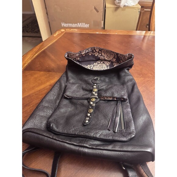 Free People  Backpack in Black Leather main image 13